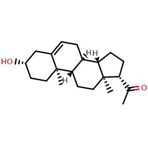 Chemical structure of Pregnenolone , CAS 145-13-1, AChemBlock X212442