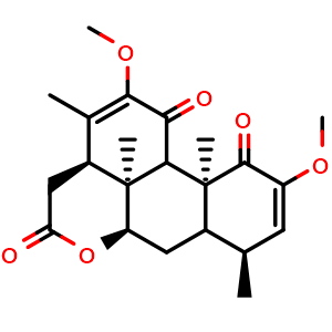 Chemical structure of Quassin , CAS 76-78-8, AChemBlock X212453