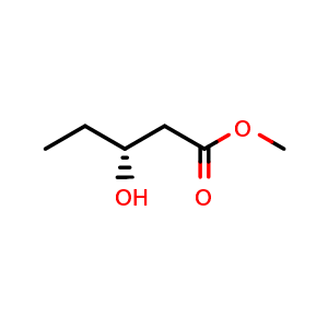 Chemical structure of r-3-hydroxyvalerate methyl ester , CAS 60793-22-8, AChemBlock X212462