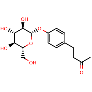 Chemical structure of Raspberryketone glucoside , CAS 38963-94-9, AChemBlock X212466