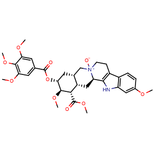 Chemical structure of Reserpin N-oxide , CAS 474-48-6, AChemBlock X212468