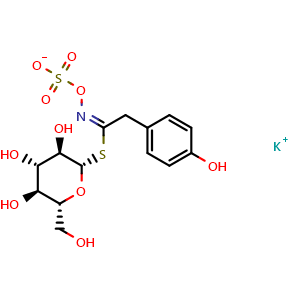 Chemical structure of Sinalbin potassium salt , CAS 16411-05-5, AChemBlock X212490