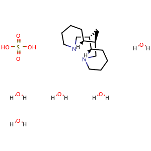 Chemical structure of Sparteine sulfate pentahydrate , CAS 299-39-8, AChemBlock X212497