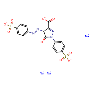 Chemical structure of Tartrazine , CAS 1934-21-0, AChemBlock X212506