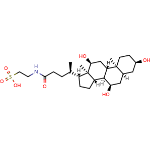 Chemical structure of Taurocholic acid , CAS 81-24-3, AChemBlock X212507