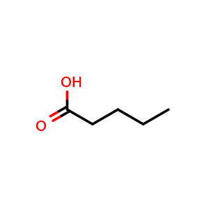 Chemical structure of Valeric acid , CAS 109-52-4, AChemBlock X212517