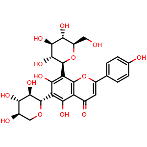 Chemical structure of Vicenin -1 , CAS 35927-38-9, AChemBlock X212520