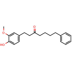 Chemical structure of Yakuchinone A , CAS 78954-23-1, AChemBlock X212529