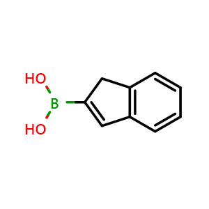 Chemical structure of (1H-Inden-2-yl)boronic acid , CAS 312968-21-1, AChemBlock X212552
