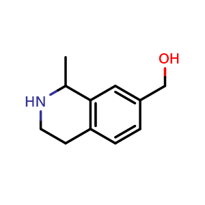 Chemical structure of (1-methyl-1,2,3,4-tetrahydroisoquinolin-7-yl)methanol , CAS 371221-61-3, AChemBlock X212553