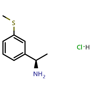 Chemical structure of (1r)-1-(3-methylthiophenyl)ethylamine hydrochloride , AChemBlock X212572