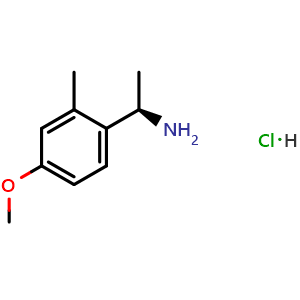 Chemical structure of (1r)-1-(4-methoxy-2-methyl-phenyl)ethanamine hydrochloride , AChemBlock X212576