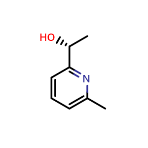 Chemical structure of (1R)-1-(6-methylpyridin-2-yl)ethan-1-ol , CAS 676476-21-4, AChemBlock X212583