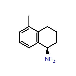 Chemical structure of (1r)-5-methyl-1,2,3,4-tetrahydronaphthalen-1-amine , CAS 1055321-35-1, AChemBlock X212593
