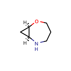 Chemical structure of (1R,7S)-2-oxa-6-azabicyclo[5.1.0]octane , CAS 2904566-97-6, AChemBlock X212614