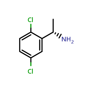 Chemical structure of (1s)-1-(2,5-dichlorophenyl)ethanamine , CAS 1212141-14-4, AChemBlock X212616