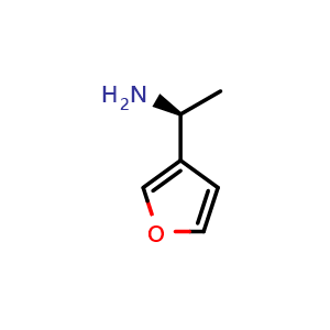 Chemical structure of (1s)-1-(3-furyl)ethylamine , CAS 1212876-65-7, AChemBlock X212623