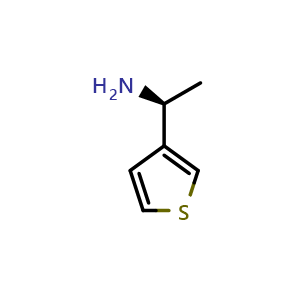 Chemical structure of (1s)-1-(3-thienyl)ethylamine , CAS 163586-97-8, AChemBlock X212625