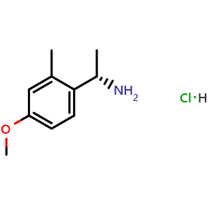 Chemical structure of (1s)-1-(4-methoxy-2-methyl-phenyl)ethanamine hydrochloride , AChemBlock X212627