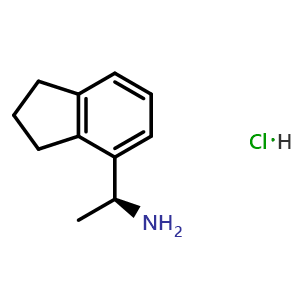 Chemical structure of (1s)-1-indan-4-ylethylamine hydrochloride , CAS 2703746-20-5, AChemBlock X212638