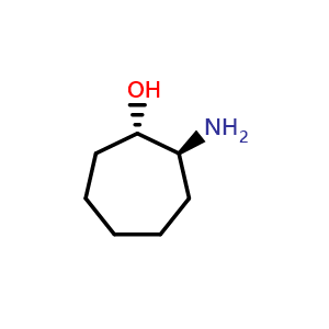Chemical structure of (1S,2S)-2-aminocycloheptanol , CAS 145166-04-7, AChemBlock X212648