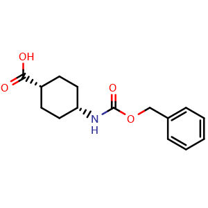 Chemical structure of (1s,4s)-4-(((benzyloxy)carbonyl)amino)cyclohexane-1-carboxylic acid , CAS 67299-52-9, AChemBlock X212655