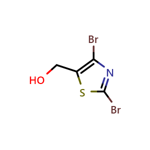 Chemical structure of (2,4-dibromothiazol-5-yl)methanol , CAS 170232-68-5, AChemBlock X212665