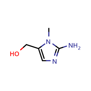 Chemical structure of (2-amino-3-methyl-3h-imidazol-4-yl)methanol , CAS 885281-27-6, AChemBlock X212670