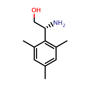 Chemical structure of (2r)-2-amino-2-(2,4,6-trimethylphenyl)ethan-1-ol , CAS 924265-80-5, AChemBlock X212704