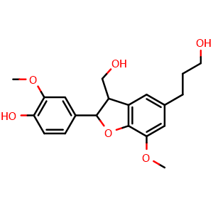 Chemical structure of (2R,3S)-Dihydrodehydroconiferyl alcohol , CAS 126253-41-6, AChemBlock X212719