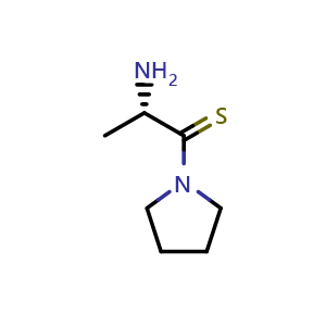 Chemical structure of (2S)-2-amino-1-(pyrrolidin-1-yl)propane-1-thione , CAS 184360-52-9, AChemBlock X212736