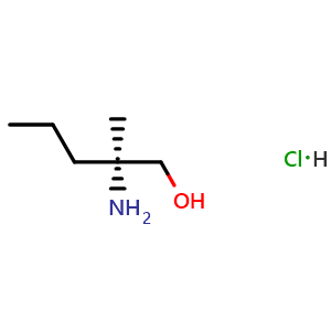Chemical structure of (2s)-2-amino-2-methylpentan-1-ol hydrochloride , AChemBlock X212744
