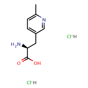 Chemical structure of (2s)-2-amino-3-(6-methylpyridin-3-yl)propanoic acid dihydrochloride , CAS 2061996-67-4, AChemBlock X212751