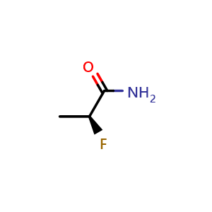 Chemical structure of (2S)-2-Fluoropropanamide , CAS 2918774-66-8, AChemBlock X212754