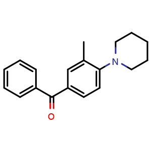 Chemical structure of (3-methyl-4-(piperidin-1-yl)phenyl)(phenyl)methanone , CAS 1951439-39-6, AChemBlock X212787