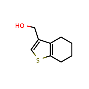 Chemical structure of (4,5,6,7-tetrahydro-1-benzothiophen-3-yl)methanol , CAS 851634-59-8, AChemBlock X212836