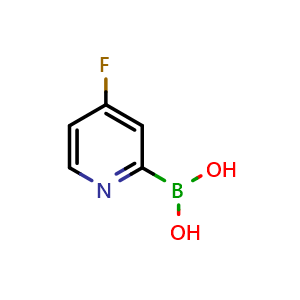 Chemical structure of (4-fluoropyridin-2-yl)boronic acid , CAS 1208101-73-8, AChemBlock X212845