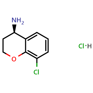 Chemical structure of (4r)-8-chloro-3,4-dihydro-2h-1-benzopyran-4-amine hydrochloride , CAS 2250243-10-6, AChemBlock X212853
