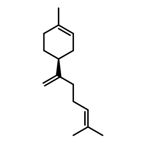 Chemical structure of (4S)-1-methyl-4-(6-methylhepta-1,5-dien-2-yl)cyclohex-1-ene , CAS 495-61-4, AChemBlock X212854
