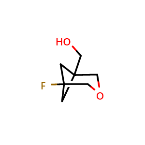 Chemical structure of (5-fluoro-3-oxabicyclo[3.1.1]heptan-1-yl)methanol , CAS 2940944-44-3, AChemBlock X212867