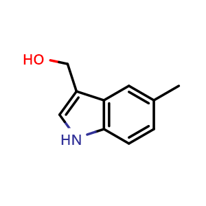 Chemical structure of (5-methyl-1H-indol-3-yl)methanol , CAS 215997-77-6, AChemBlock X212870
