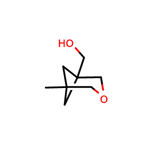 Chemical structure of (5-methyl-3-oxabicyclo[3.1.1]heptan-1-yl)methanol , CAS 2920401-68-7, AChemBlock X212872