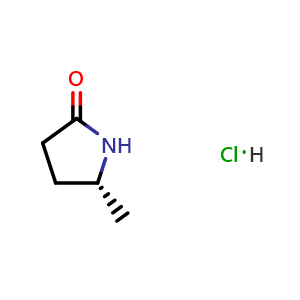 Chemical structure of (5R)-5-methylpyrrolidin-2-one;hydrochloride , AChemBlock X212877