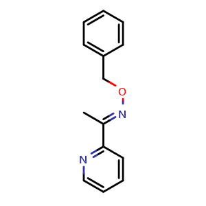 Chemical structure of (E)-(benzyloxy)[1-(pyridin-2-yl)ethylidene]amine , CAS 216753-06-9, AChemBlock X212912