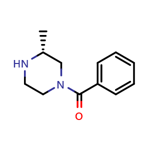 Chemical structure of (R)-(3-Methylpiperazin-1-yl)(phenyl)methanone , CAS 357263-39-9, AChemBlock X212929
