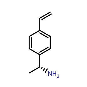 Chemical structure of (r)-1-(4-vinylphenyl)ethanamine , CAS 84092-69-3, AChemBlock X212936