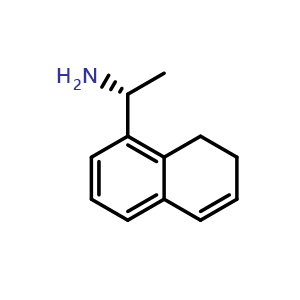 Chemical structure of (r)-1-(7,8-dihydronaphthalen-1-yl)ethan-1-amine , CAS 802918-45-2, AChemBlock X212940
