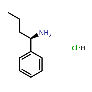 Chemical structure of (r)-1-phenylbutylamine hydrochloride , CAS 934268-52-7, AChemBlock X212947