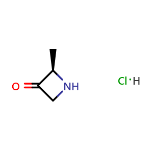 Chemical structure of (R)-2-methylazetidin-3-one hydrochloride , CAS 2920178-91-0, AChemBlock X212959