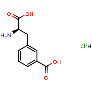 Chemical structure of (r)-3-(2-amino-2-carboxyethyl)benzoic acid hydrochloride , CAS 457655-02-6, AChemBlock X212961
